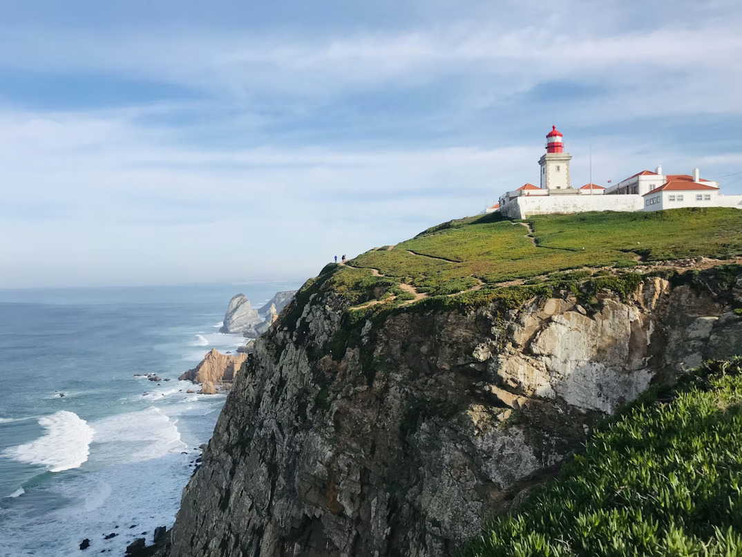 Dramatic cliffs and lighthouse at Cabo da Roca, the westernmost point of Europe.