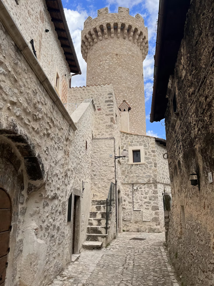 The preserved medieval streets of Santo Stefano di Sessanio in the Abruzzo region